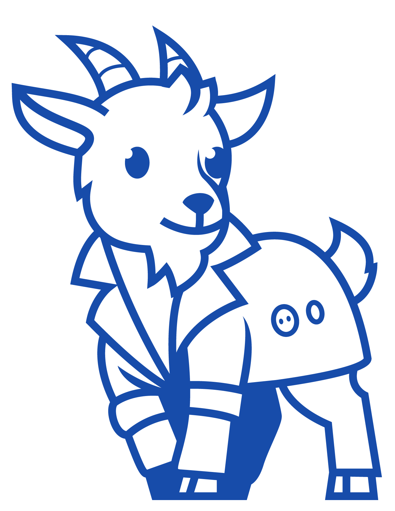 GCOAT mascot peeking over the footer